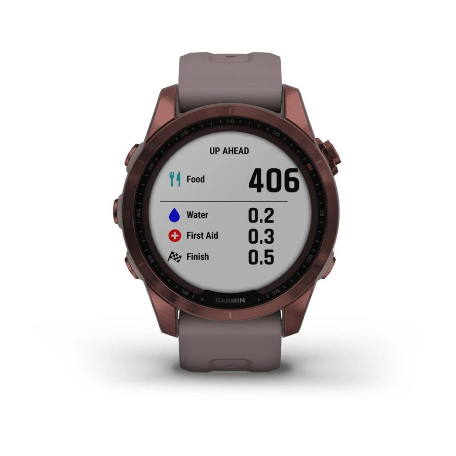 Đồng Hồ Garmin Fēnix 7S–Sapphire Solar Edition Nâu 42mm